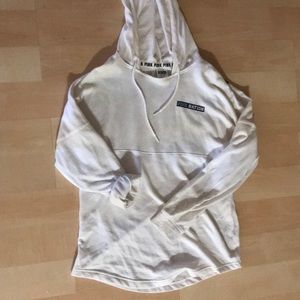 VS PINK NATION White Hooded T-shirt